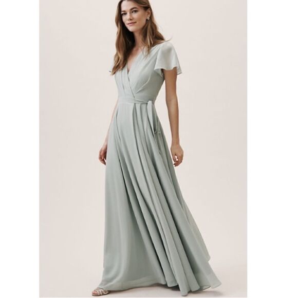 ANTHROPOLOGIE x BHLDN Oralee Dress morning mist - Picture 1 of 9